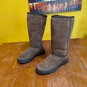 UGG Ultra Tall Tasman Braid Suede Boots Size 7